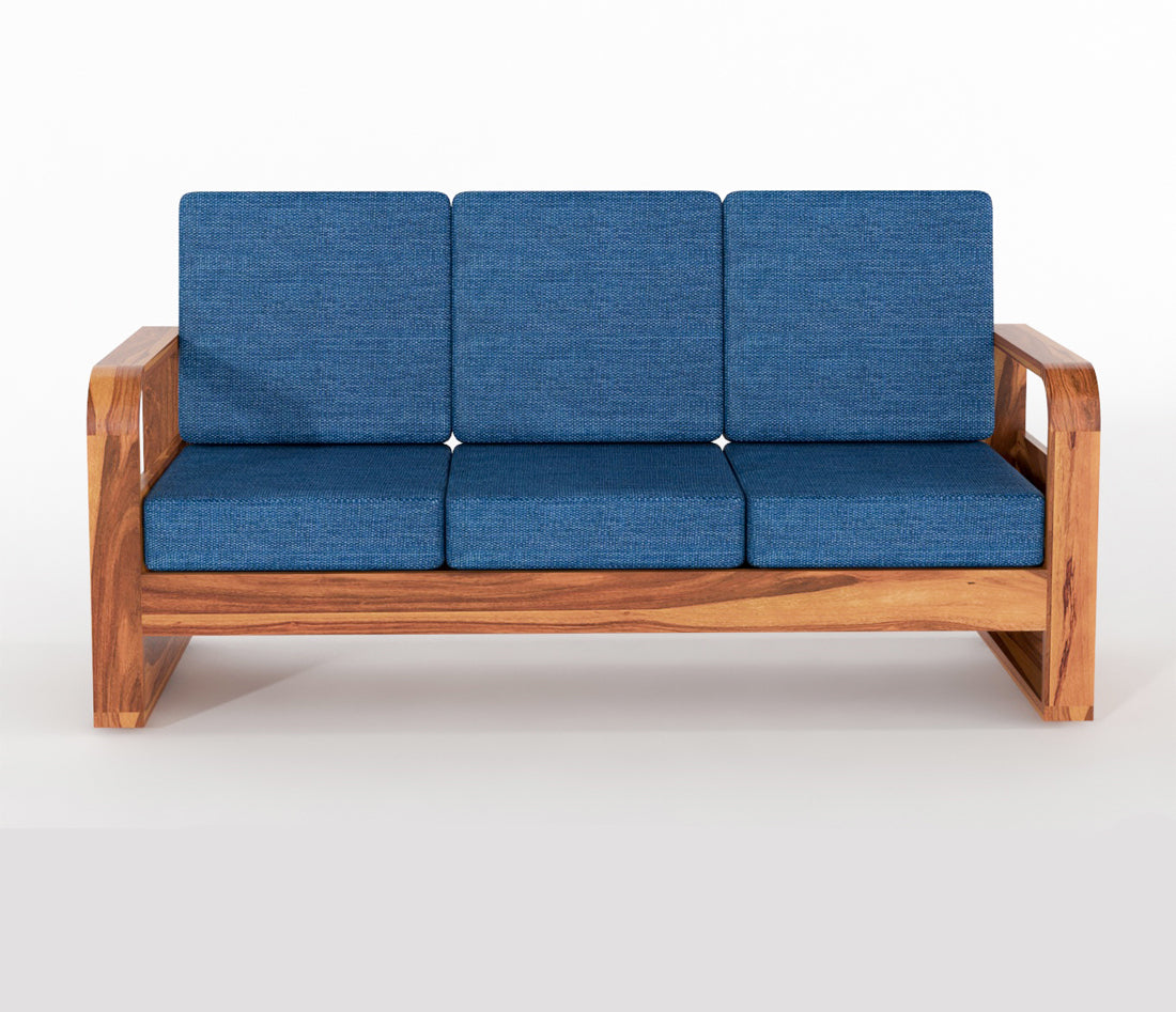 Zandor Sheesham Wooden 6 Seater Sofa Set (Honey Finish)