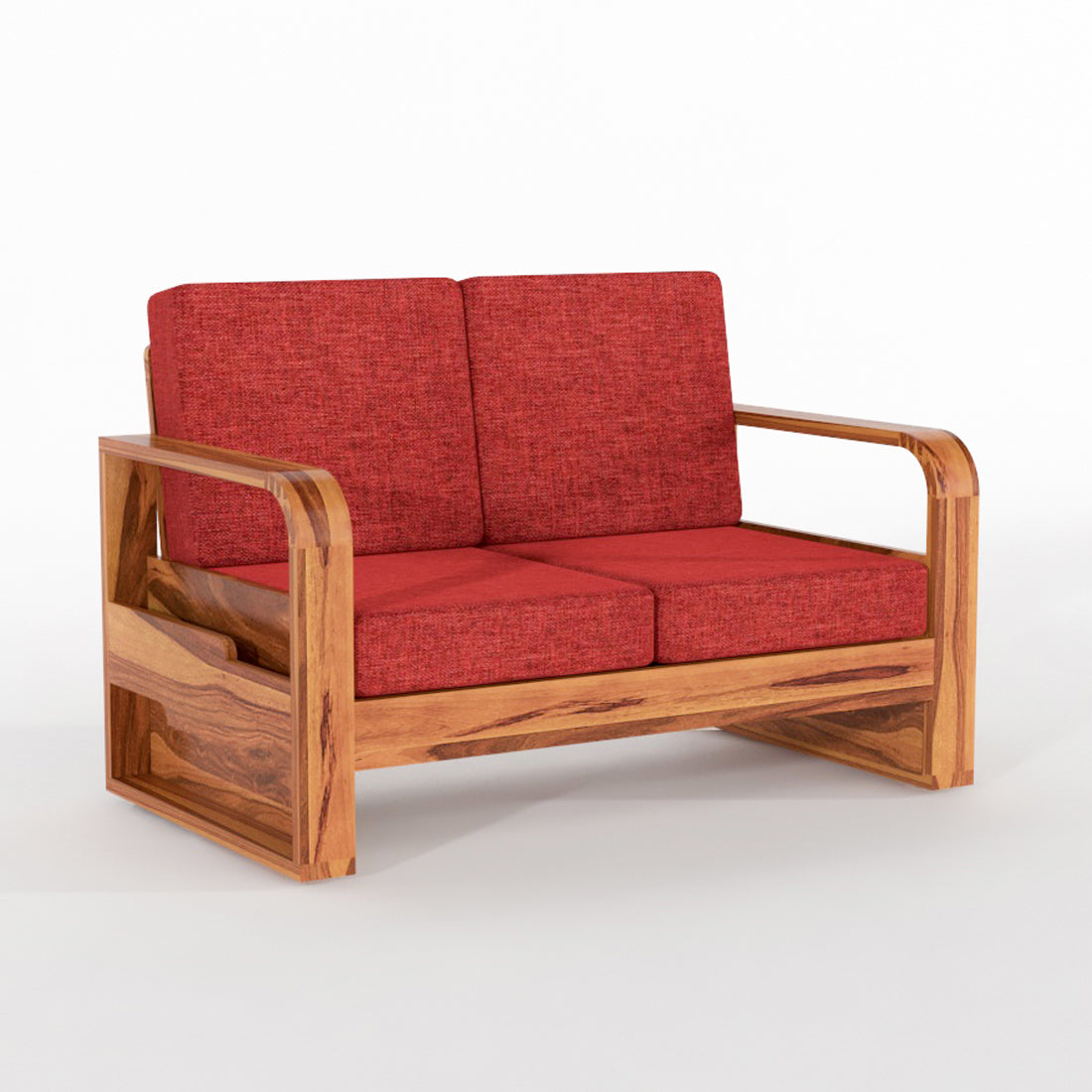 Orynel Sheesham Wooden 4 Seater Sofa Set (Honey Finish)