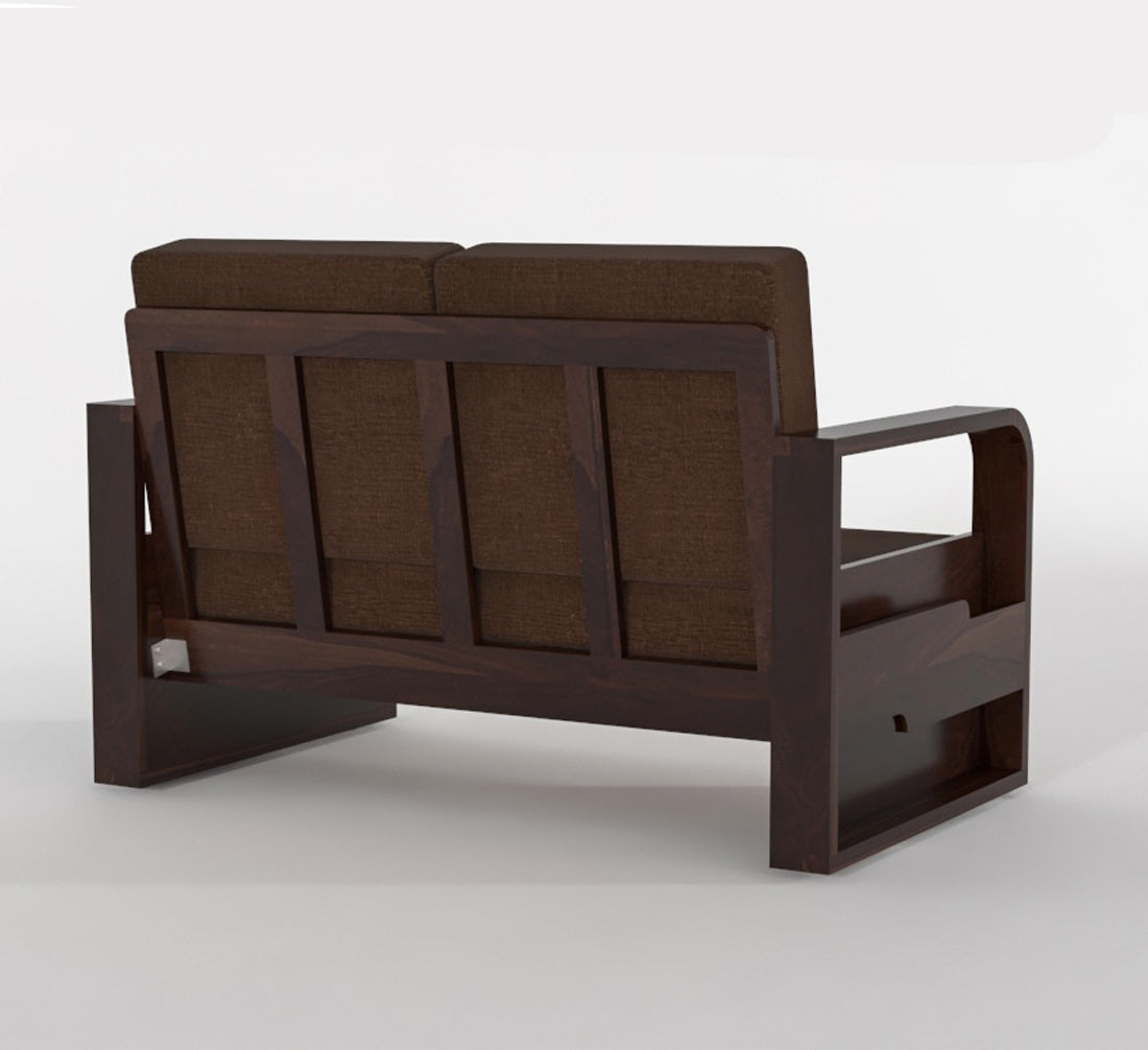 Orynel Sheesham Wooden 4 Seater Sofa Set (Walnut Finish)