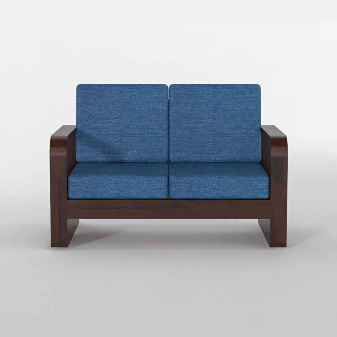 Juvric Solid Sheesham Wooden 2 Seater Sofa Set (Walnut Finish)