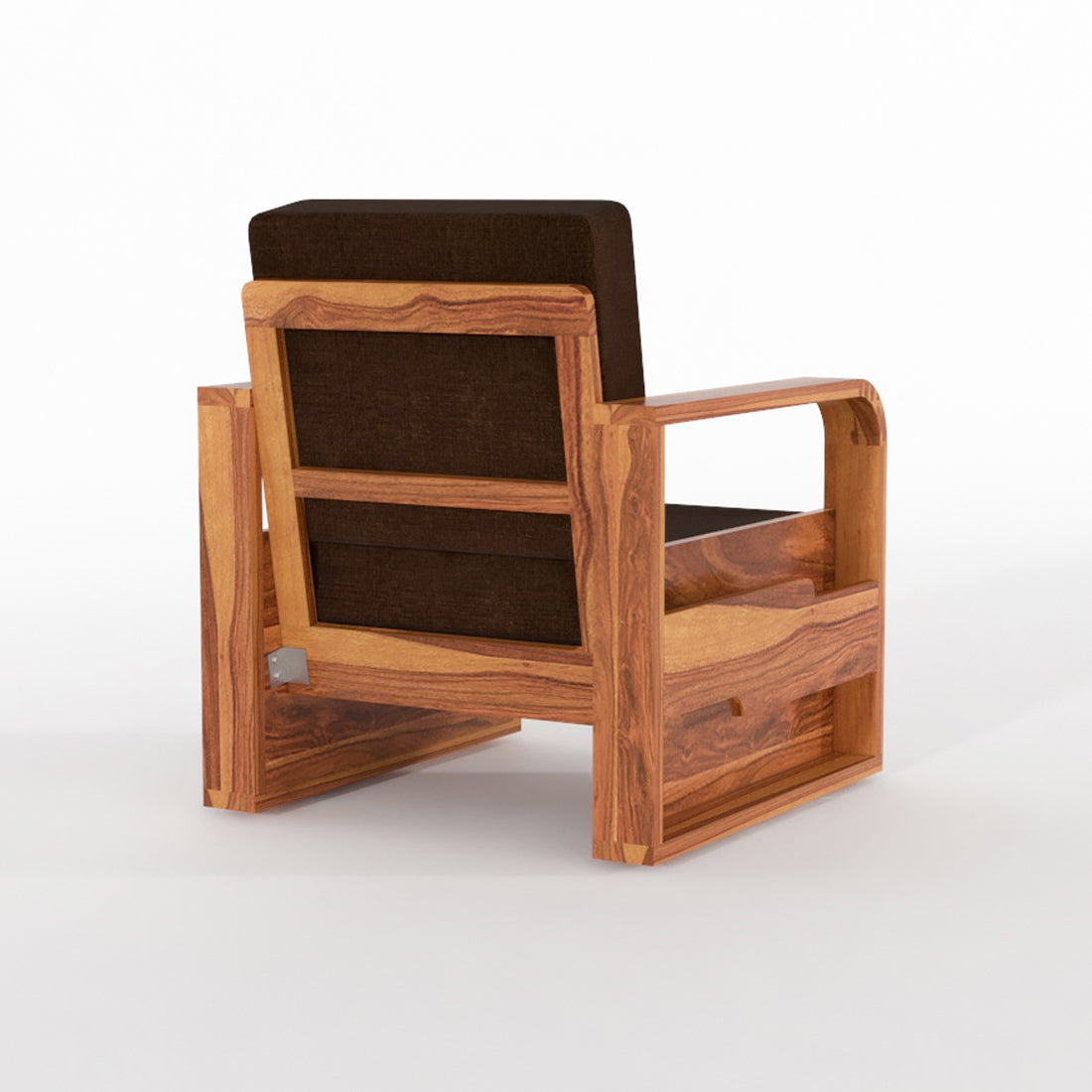 Brivon Sheesham Wooden 5 Seater Sofa Set (Honey Finish)