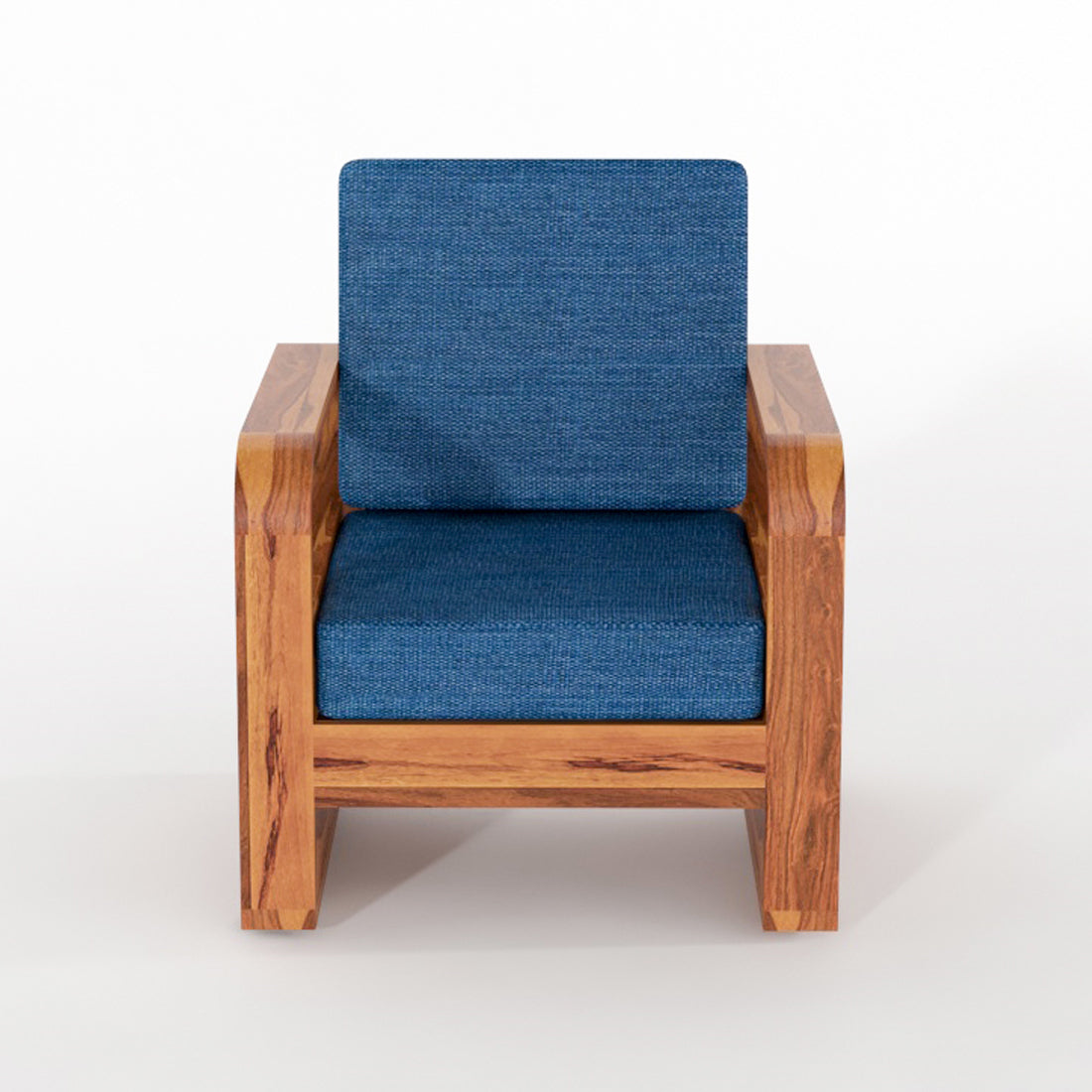 Brivon Sheesham Wooden 5 Seater Sofa Set (Honey Finish)